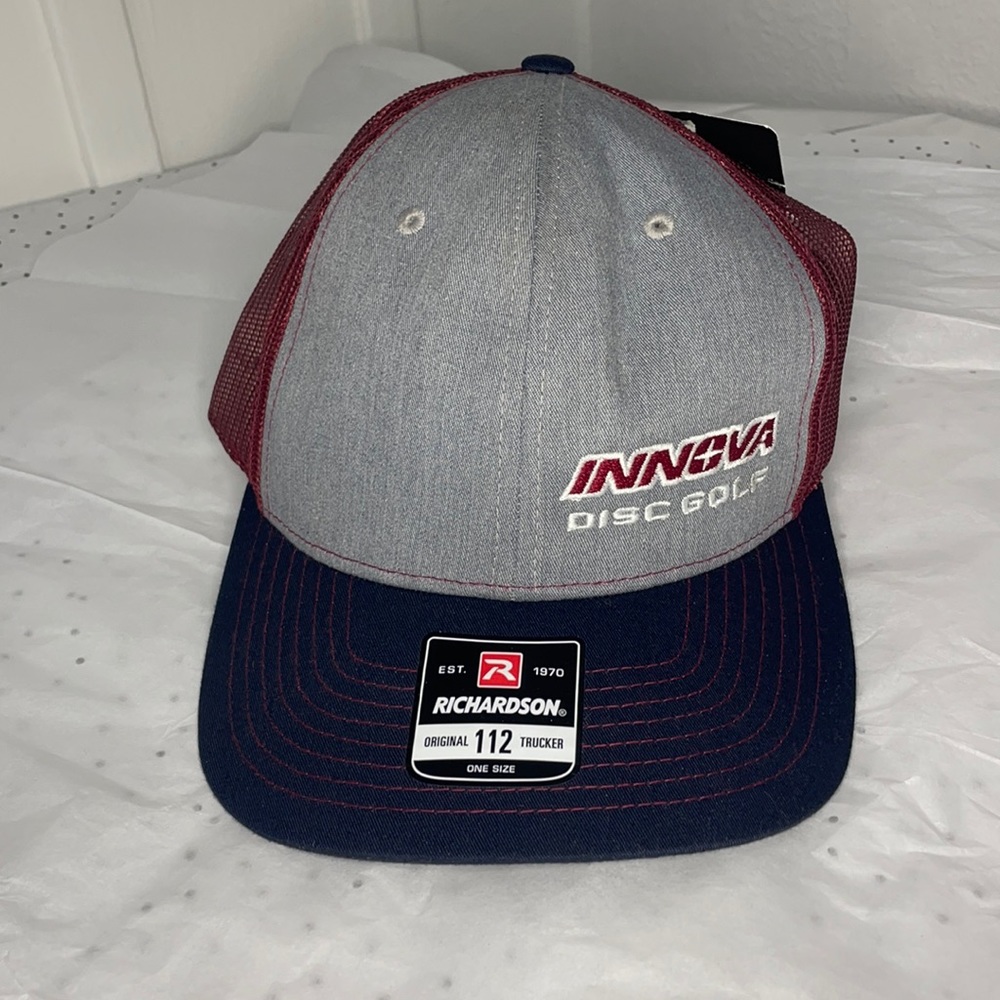 2021 Limited Edition Amateur Worlds Innova Trucker Hat ( Burgundy, Grey & Blue)